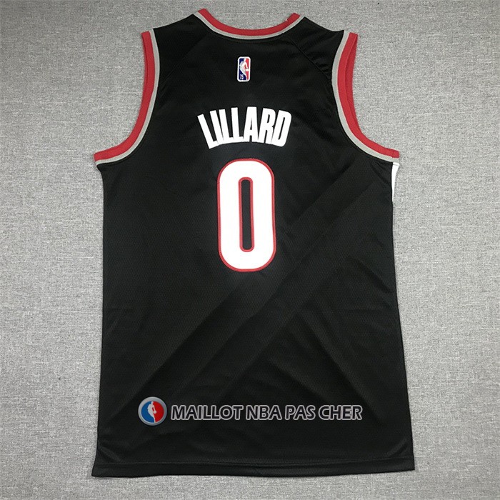 Maillot Portland Trail Blazers Damian Lillard NO 0 Icon 2021-22 Noir